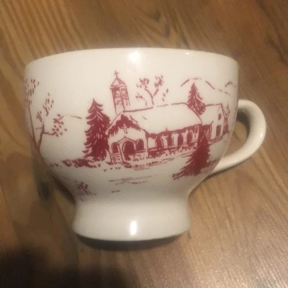 Anthro Cappuccino Mug Holiday Toile - Picture 4 of 9